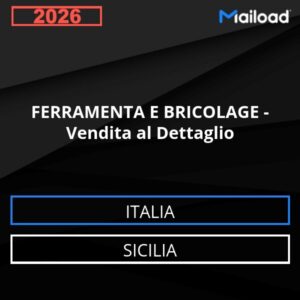 Base de datos de correo electrónico FERRETERÍA Y BRICOLAJE – Venta al Detalle ( Sicilia - Italia)