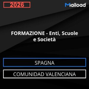 Base de datos de correo electrónico FORMACIÓN – Entidades , ESCUELAS Y Empresas (Comunidad Valenciana – España)