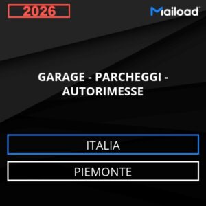 Database Email GARAGE – PARCHEGGI – AUTORIMESSE (Piemonte – Italia)