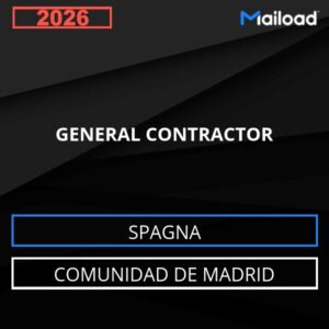 Base de datos de correo electrónico GENERAL CONTRACTOR ( Comunidad de Madrid – Spagna )
