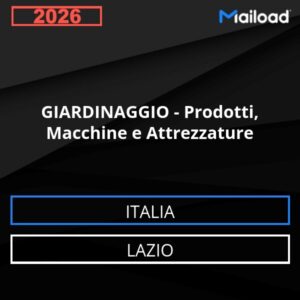 Base de datos de correo electrónico JARDINERÍA – Productos , Máquinas Y Equipos ( Lazio - Italia)