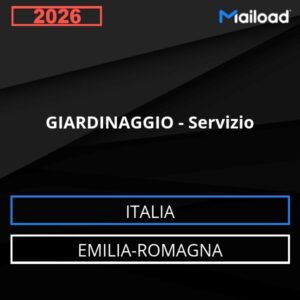 Base de datos de correo electrónico JARDINERÍA – Servicio ( Emilia-Romagna - Italia)