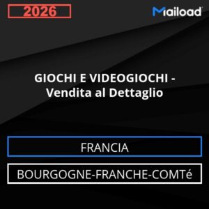Database Email GIOCHI E VIDEOGIOCHI – Vendita al Dettaglio (Bourgogne-Franche-Comté – Francia)