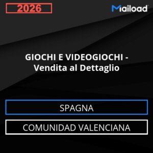 Database Email GIOCHI E VIDEOGIOCHI – Vendita al Dettaglio (Comunidad Valenciana – Spagna)