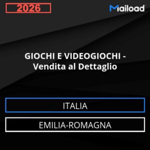 Base de datos de correo electrónico JUEGOS Y VIDEOJUEGOS – Venta al Detalle ( Emilia-Romagna - Italia)