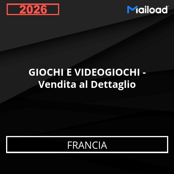 Email Database GIOCHI E VIDEOGIOCHI - Vendita al Dettaglio Francia