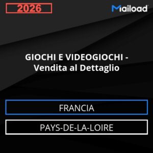 Database Email GIOCHI E VIDEOGIOCHI – Vendita al Dettaglio (Pays-de-la-Loire – Francia)