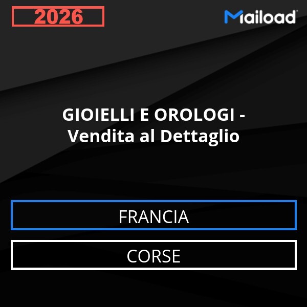 Email Database GIOIELLI E OROLOGI - Vendita al Dettaglio Corse