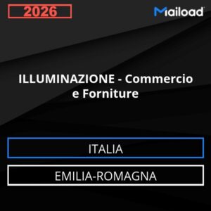 Base de datos de correo electrónico ILUMINACIÓN – Comercio Y Suministros ( Emilia-Romagna - Italia)