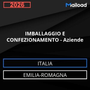 Base de datos de correo electrónico EMBALAJE Y ENVASADO – Empresas ( Emilia-Romagna - Italia)