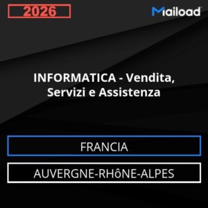 Database Email INFORMATICA – Vendita, Servizi e Assistenza (Auvergne-Rhône-Alpes – Francia)