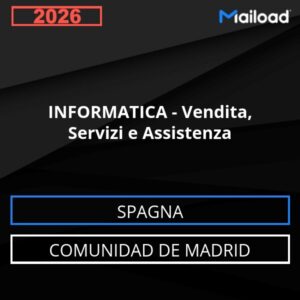 Database Email INFORMATICA – Vendita, Servizi e Assistenza (Comunidad de Madrid – Spagna)