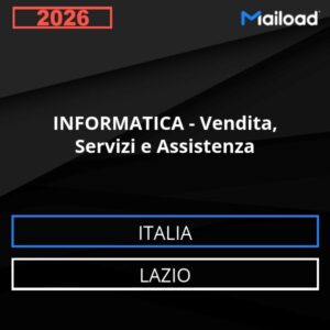 Base de datos de correo electrónico INFORMÁTICA - Venta, Servicios Y Asistencia ( Lazio - Italia)