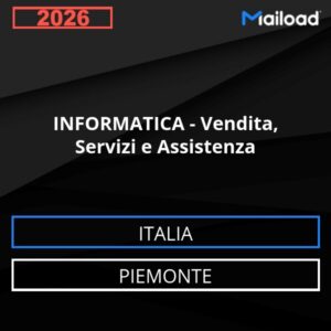 Base de datos de correo electrónico INFORMÁTICA - Venta, Servicios Y Asistencia ( Piemonte - Italia)