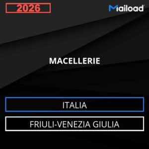 Base de datos de correo electrónico CARNICERÍAS ( Friuli-Venezia Giulia - Italia)