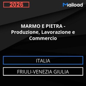 Base de datos de correo electrónico MÁRMOL Y PIEDRA – Producción , Elaboración Y Comercio ( Friuli-Venezia Giulia - Italia)