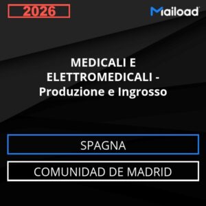Database Email MEDICALI E ELETTROMEDICALI – Produzione e Ingrosso (Comunidad de Madrid – Spagna)