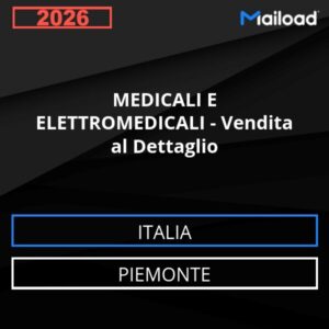 Base de datos de correo electrónico PRODUCTOS MÉDICOS Y ELECTROMÉDICOS – Venta al Detalle ( Piemonte - Italia)