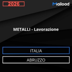 Base de datos de correo electrónico METALES – Elaboración ( Abruzzo - Italia)