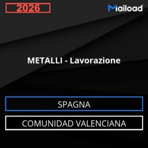 Database Email METALLI – Lavorazione (Comunidad Valenciana – Spagna)
