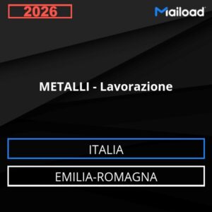 Database Email METALLI – Lavorazione (Emilia-Romagna – Italia)