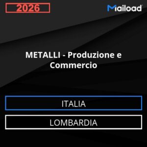 Database Email METALLI – Produzione e Commercio (Lombardia – Italia)