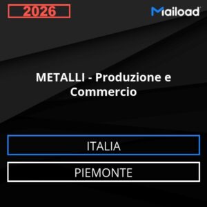 Database Email METALLI – Produzione e Commercio (Piemonte – Italia)
