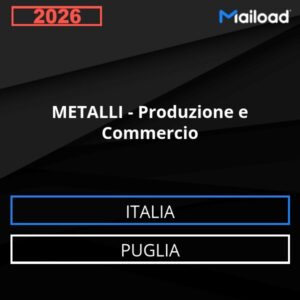 Database Email METALLI – Produzione e Commercio (Puglia – Italia)
