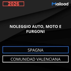 Database Email NOLEGGIO AUTO, MOTO E FURGONI (Comunidad Valenciana – Spagna)