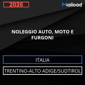 Database Email NOLEGGIO AUTO, MOTO E FURGONI (Trentino-Alto Adige/Sudtirol – Italia)