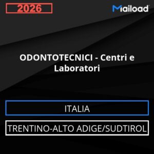 Database Email ODONTOTECNICI – Centri e Laboratori (Trentino-Alto Adige/Sudtirol – Italia)