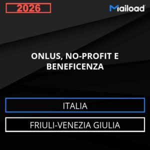 Base de datos de correos electrónicos de organizaciones sin ánimo de lucro, benéficas y de utilidad pública (Friuli-Venezia Giulia Italia)