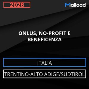 Base de datos de correos electrónicos de organizaciones sin ánimo de lucro, benéficas y de utilidad pública (Trentino-Alto Adige/Sudtirol Italia)