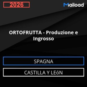 Base de datos de correo electrónico FRUTAS Y HORTALIZAS  Producción  Venta al Por Mayor Castilla y León – España)