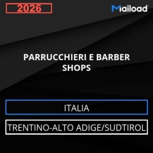 Database Email PARRUCCHIERI E BARBER SHOPS (Trentino-Alto Adige/Sudtirol – Italia)