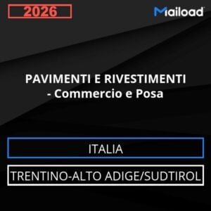 Database Email PAVIMENTI E RIVESTIMENTI – Commercio e Posa (Trentino-Alto Adige/Sudtirol – Italia)
