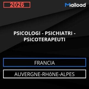 Database Email PSICOLOGI – PSICHIATRI – PSICOTERAPEUTI (Auvergne-Rhône-Alpes – Francia)