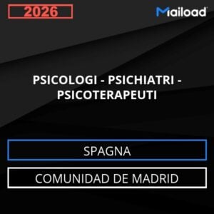 Database Email PSICOLOGI – PSICHIATRI – PSICOTERAPEUTI (Comunidad de Madrid – Spagna)