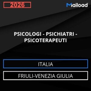 Database Email PSICOLOGI – PSICHIATRI – PSICOTERAPEUTI (Friuli-Venezia Giulia – Italia)