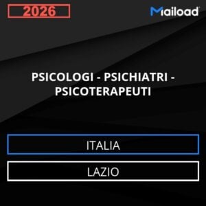 Database Email PSICOLOGI – PSICHIATRI – PSICOTERAPEUTI (Lazio – Italia)