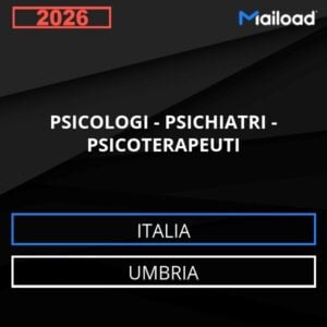 Database Email PSICOLOGI – PSICHIATRI – PSICOTERAPEUTI (Umbria – Italia)