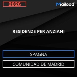Database Email RESIDENZE PER ANZIANI (Comunidad de Madrid – Spagna)