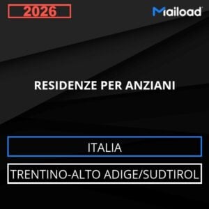 Database Email RESIDENZE PER ANZIANI (Trentino-Alto Adige/Sudtirol – Italia)