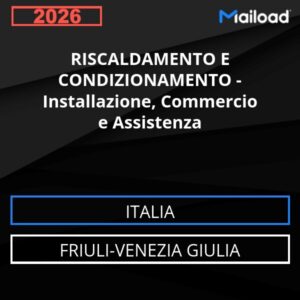 Database Email RISCALDAMENTO E CONDIZIONAMENTO – Installazione, Commercio e Assistenza (Friuli-Venezia Giulia – Italia)