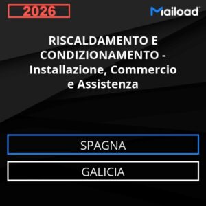 Database Email RISCALDAMENTO E CONDIZIONAMENTO – Installazione, Commercio e Assistenza (Galicia – Spagna)