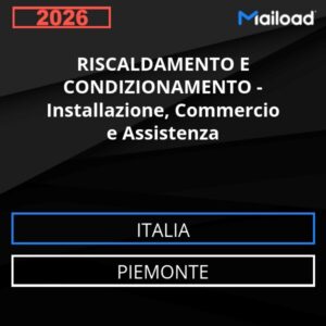 Database Email RISCALDAMENTO E CONDIZIONAMENTO – Installazione, Commercio e Assistenza (Piemonte – Italia)