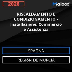 Database Email RISCALDAMENTO E CONDIZIONAMENTO – Installazione, Commercio e Assistenza (Región de Murcia – Spagna)