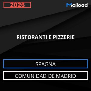 Database Email RISTORANTI E PIZZERIE (Comunidad de Madrid – Spagna)