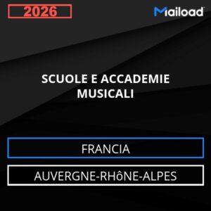 Database Email SCUOLE E ACCADEMIE MUSICALI (Auvergne-Rhône-Alpes – Francia)