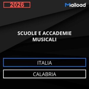 Database Email SCUOLE E ACCADEMIE MUSICALI (Calabria – Italia)
